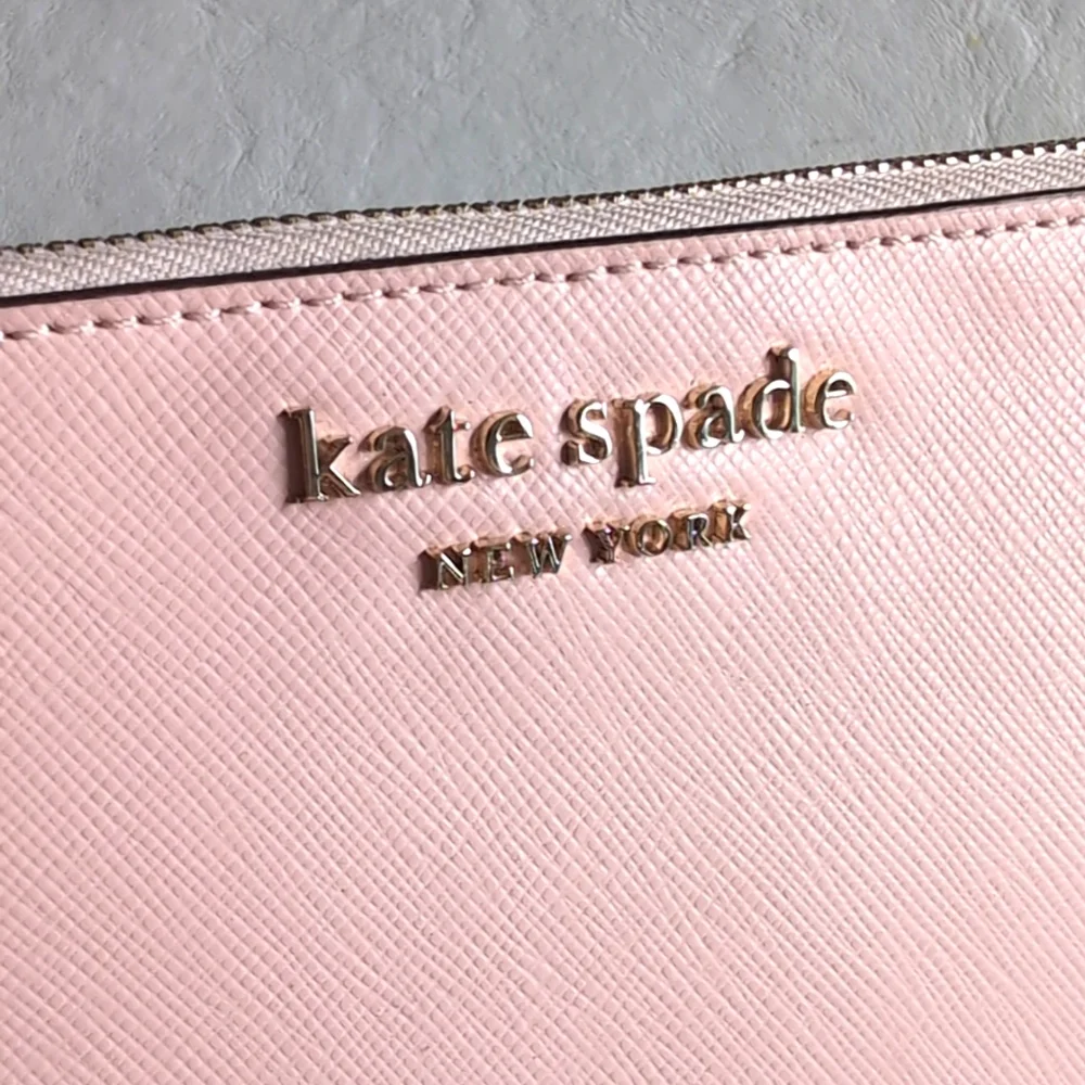 Kate Spade Soft Pink Small Zippered Wristlet Clutch Wallet